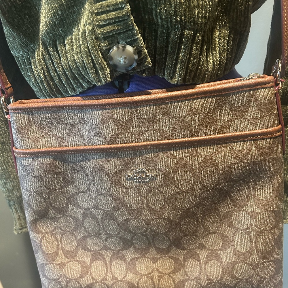 Coach Tan Signature Crossbody Bag
